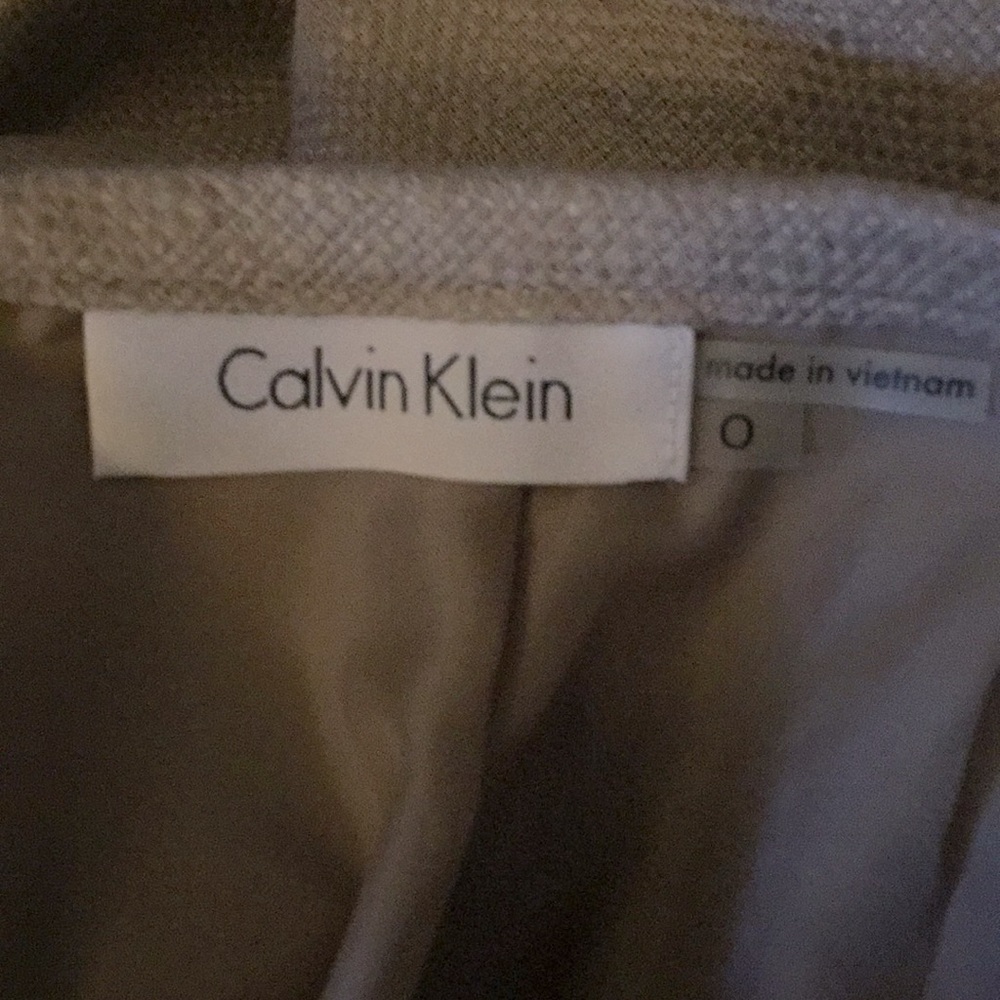 Calvin Klein Linen Blend Tan Beige Tailored Pencil Skirt Sz S - Picture 6 of 8